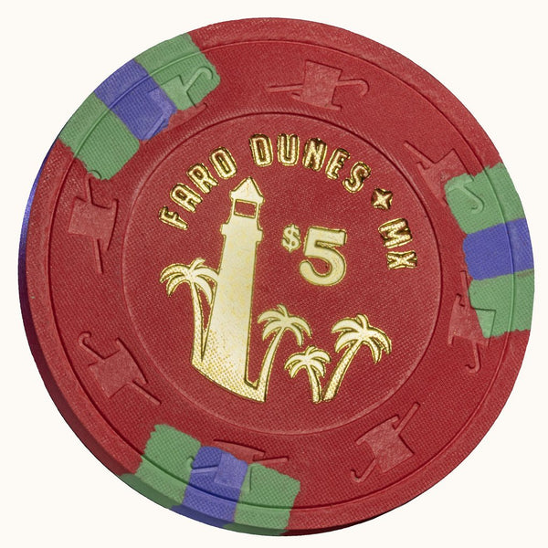 Rack (100 Chips) Faro Dunes $5