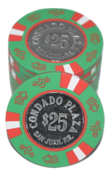 300 Pc Condado Plaza Bud Jones Coin Inlay Casino Chips